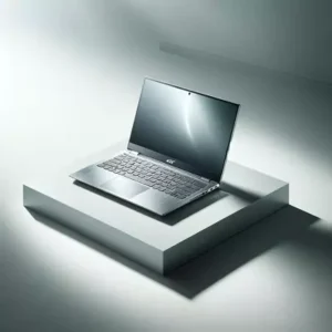 Sleek silver Acer Aspire 5 15.6-inch laptop, showcasing elegance and performance for both professional and personal use.