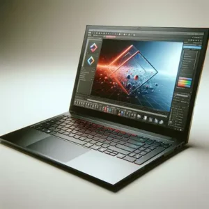 Modern gaming laptop optimized for 3D rendering tasks, showcasing high-performance capabilities.